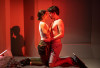 (left to right) Isa Arciniegas and John Drea in Griffin Theatre Company’s North American premiere of Solaris