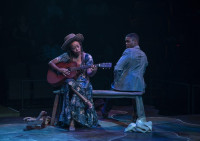 Brittany Bradford and Jon Michael Hill in 'Leroy and Lucy' at Steppenwolf Theatre.