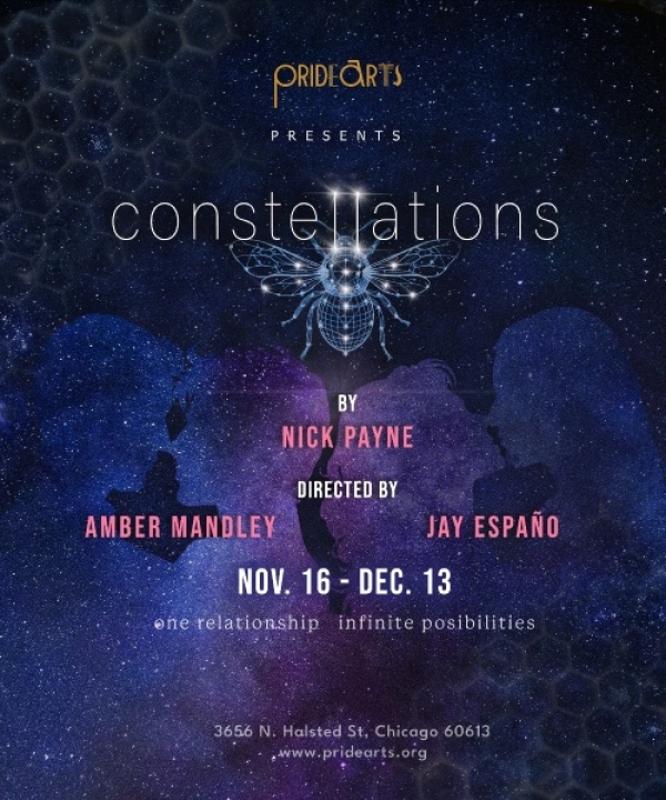 PrideArts announces cast and production teams for Nick Payne's CONSTELLATIONS, performed by alternating same-sex casts, November 13- December 13