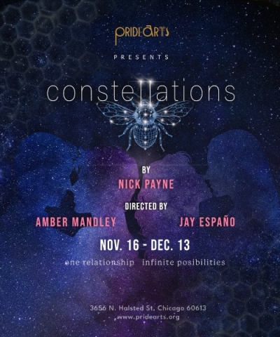 PrideArts announces cast and production teams for Nick Payne's CONSTELLATIONS, performed by alternating same-sex casts, November 13- December 13
