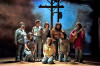 Isabella Gerasole (Women of Juarez), Sandra Delgado (Yoli) and Alice da Cunha (Women of Juarez); Pictured (Rear, L to R) Mari Marroquin (Zaide), Cher Álvarez (Brenda), Charín Alvarez (Marisela), ensemble member Karen Rodriguez (Ivonne) and Laura Crotte (Desamaya)