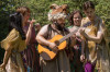 Jack Morsovillo (Bottom) surrounded by Fairies L to R: Kat Zheng, Hannah Mary Simpson, Elizabeth McAnulty Quilter, Travis Shanahan.