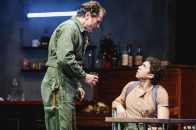 Michael Shanon (left) as Green and Travis A. Knight as Rabbit in A Red Orchid Theatre's production of "Turret," at the Chopin Theatre through June 22.