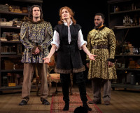 Nate Cheeseman (Raoul), Terri McMahon (Sarah Bernhardt) and Travis Turner (Francois) in Bernhardt/Hamlet by Theresa Rebeck, directed by Donna Feore