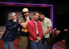 “Die Hard 4 Your Luv” by Kirk Pynchon and Mike Beyer at The Factory Theater features (from left) Chase Wheaton-Werle, Liam Ryan, Jeffrey David Thomas and Matt Chester.