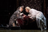 (L - R) Kareem Bandealy ( Jacob Marley ) and Larry Yando (Ebenezer Scrooge) in the 45th annual production of 'A Christmas Carol' at Goodman Theatre