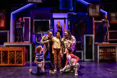 Members of the cast of FUN HOME from Porchlight Music Theatre, now playing through March 2 at the Ruth Page Center for the Arts.