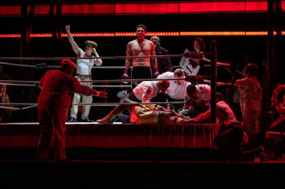 Justin Austin as Young Emile Griffith in 'Champion' at Lyric Opera House