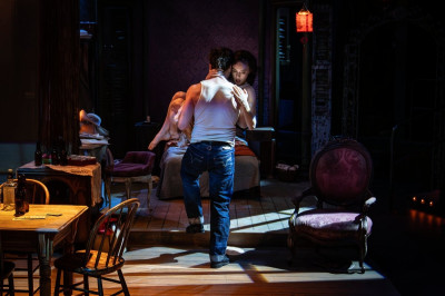 Stanley (Casey Hoekstra) sweeps Stella (Alina Taber) off her feet in A Streetcar Named Desire by Tennessee Williams, Paramount Theatre’s 2023-24 BOLD Series finale. Performances are March 13-April 21, 2024 at Paramount’s Copley Theatre, 8 E. Galena Blvd. in downtown Aurora. Tickets: paramountaurora.com or (630) 896-6666.