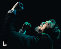 Blake Montgomery as Charles Dickens in Charles Dickens Begrudgingly Performs “A Christmas Carol” Again.