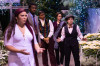 (from left) Shaina Toledo (Olivia), Michael Morrow (Duke Orsino), Alexis Ward (Antonio), Olivia Lindsay (Officer 1/Musician), Jackie Seijo (Viola) in 'Twelfth Night'